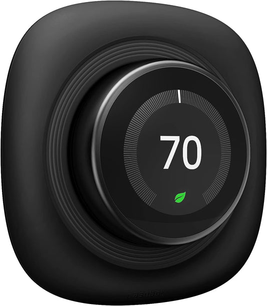 Wall Plate Cover Compatible with Google Nest Learning Thermostat 1St/2Nd/3Rd Generation, Practical Nest Learning Trim Kit, Easy Installation, Matte Black
