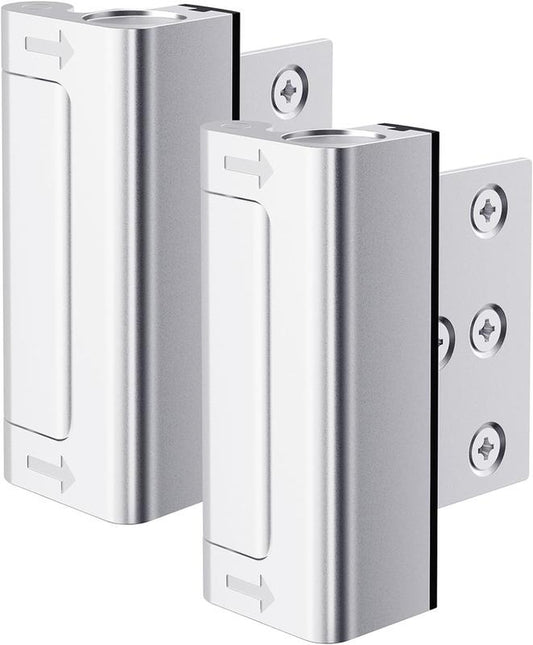 2 Pack Home Security Door Lock – Withstand 800 lbs for Inward Swinging Doors, Reinforcement Lock with 8 Screws to Prevent Unauthorized Entry, Enhanced Safety and Security